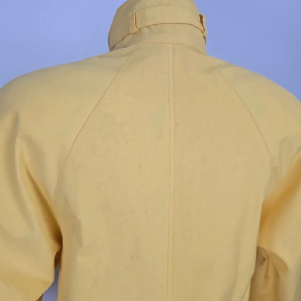 Vintage Sports Crest Utex Yellow Snap Front Rain Jacket Size S/M - Picture 8 of 12